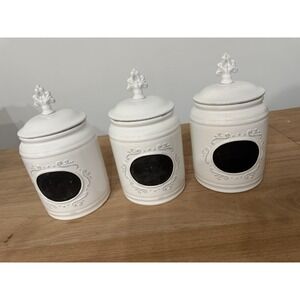 Home Essentials Kitchen Canisters Fleur de Lis Finial Farmhouse French Country